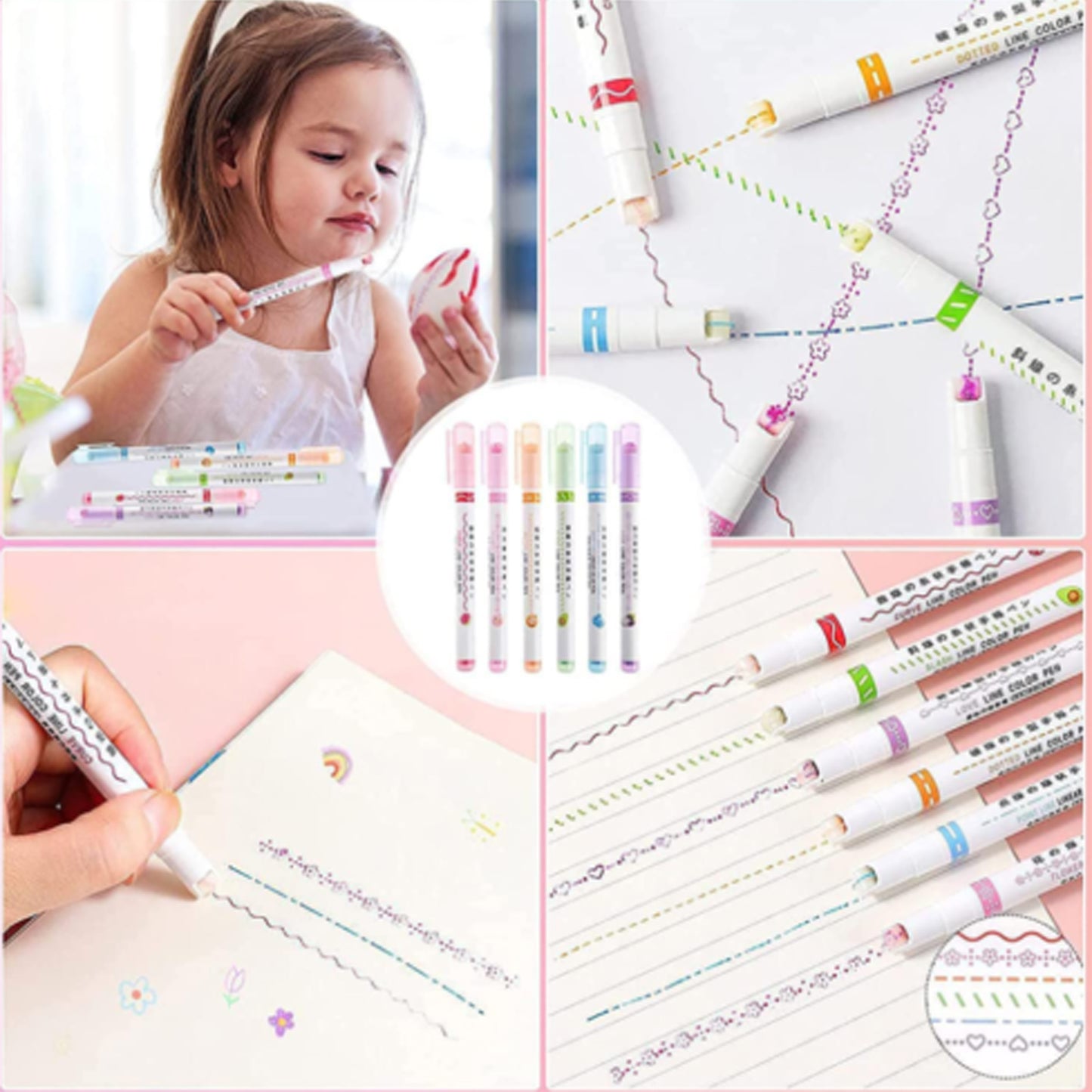 Linear Roller Highlighter Pen Set Art#GW-RH-01