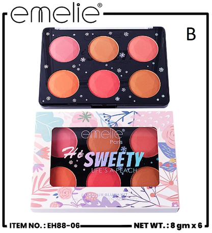 Hi Sweety 6 Color Blush Kit