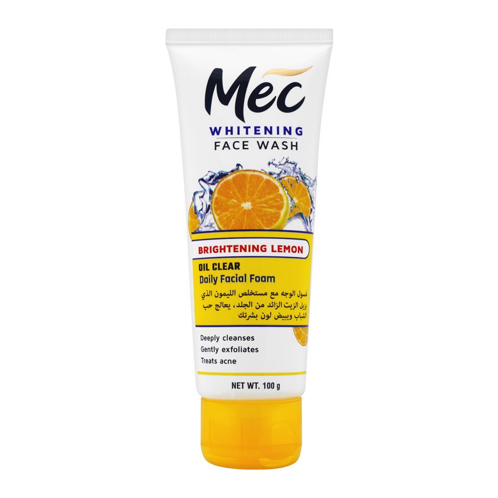 Mec Whitening Face Wash, Oil Clear Daily Facial Foam, 100g