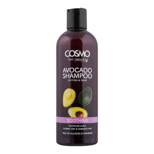 Cosmo Hair Naturals Soothing Avocado Shampoo Softens & Shine 480ml