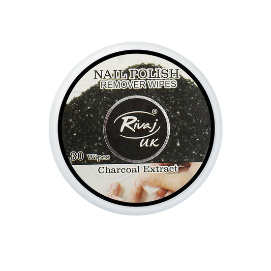 Rivaj UK Nail Polish Remover Wipes (Charcoal Extract)