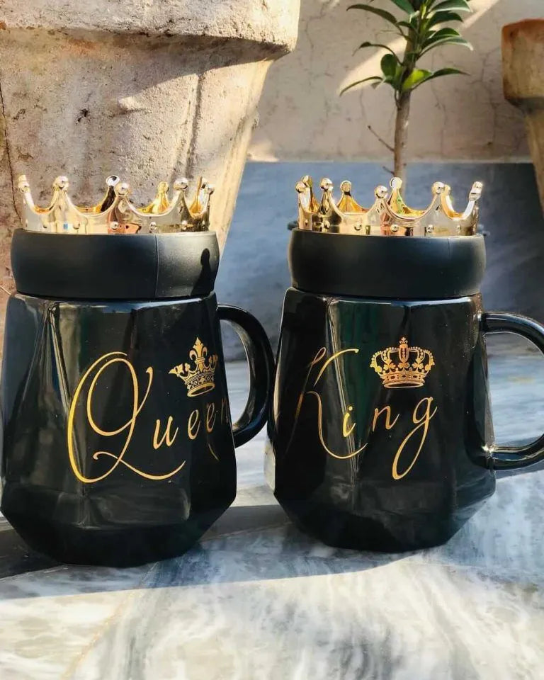 King & Queen Couple Mugs| Pair of two
