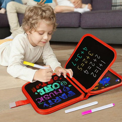Erasable Waterproof Doodle Activity Drawing Book with 6 Pens