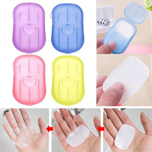 20pcs IN 1 Box Hand Washing Paper Soap Travel Washing Hands