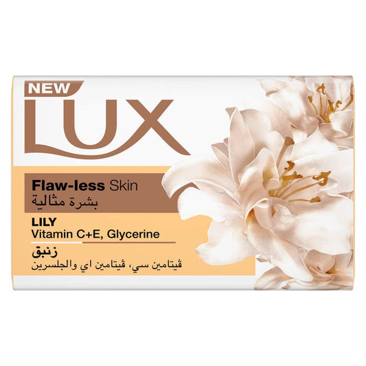 LUX Bar Soap for flaw-less skin, Lily, with Vitamin C, E, and Glycerine Imported