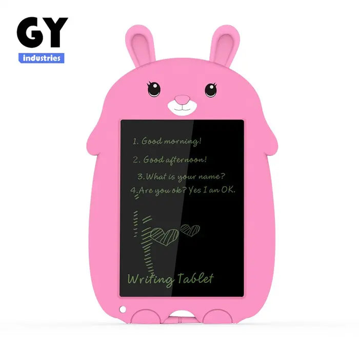 Pink Bunny Rabbit Face LCD Writing Tablet with Pen