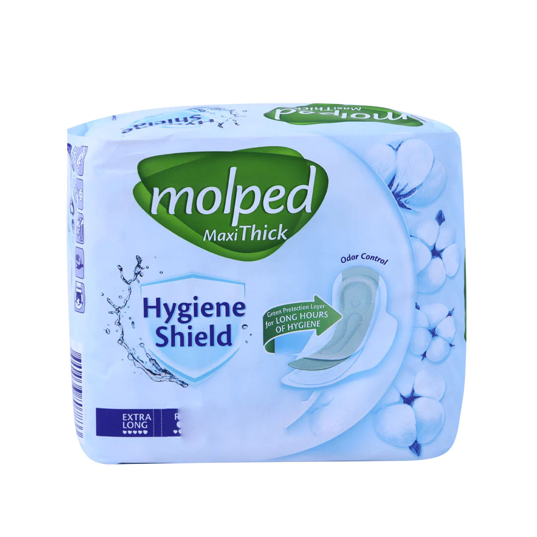 Molped Maxi Thick Hygiene Shield Extra Long, 16 Pads, Value Pack