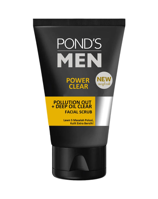 Pond's Men Power Clear Pollution Out + Deep Oil Clear Facial Scrub 100g