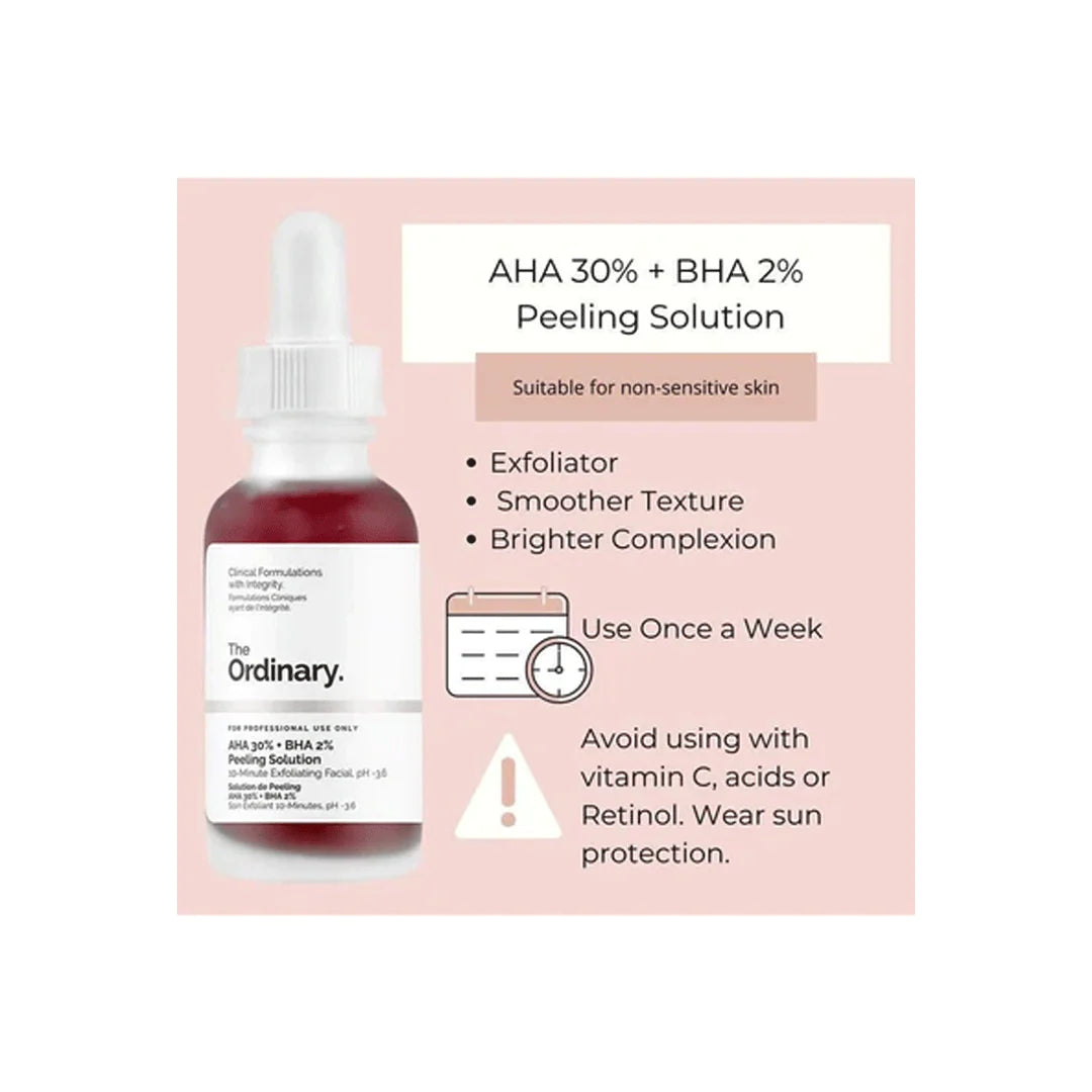 The Ordinary AHA 30% + BHA 2% Peeling Solution Serum 30ml