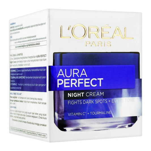 L'Oreal Paris Aura Perfect Night Cream, Whitening + Even Tone, 50ml