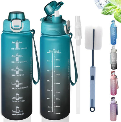 Three-piece Motivational Sports Water Bottles Set (2000ml, 850ml, 350ml)