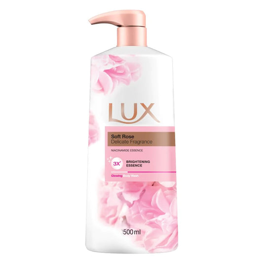 Lux Soft Rose Delicate Fragrance Glowing Body Wash, 500ML
